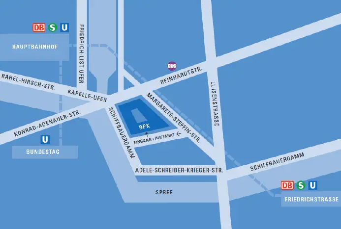 Anfahrt zum Haus der Bundespressekonferenz